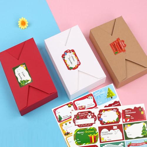 108 PCS Christmas Labels Stickers Christmas Name Gift Labels Xmas Present Gift Tags Stickers Self-Adhesive Xmas Stickers for Cards Envelope - Image 6