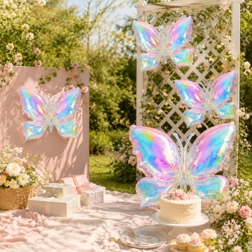 Image of Iridescent Bow Foil Balloons