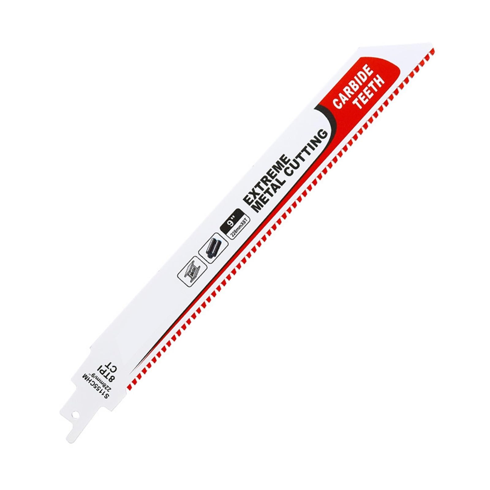 Hoja de sierra de metal carburo 8TPI S1155CHM para corte de hierro de ángulo