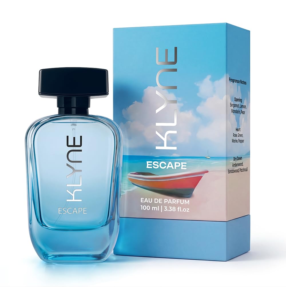 KLYNE Escape Eau De Parfum 100 ml | For Men & Women | Premium Unisex Perfume | Gift for Man & Women | Fresh Aquatic Citrus and Green Notes-image-39