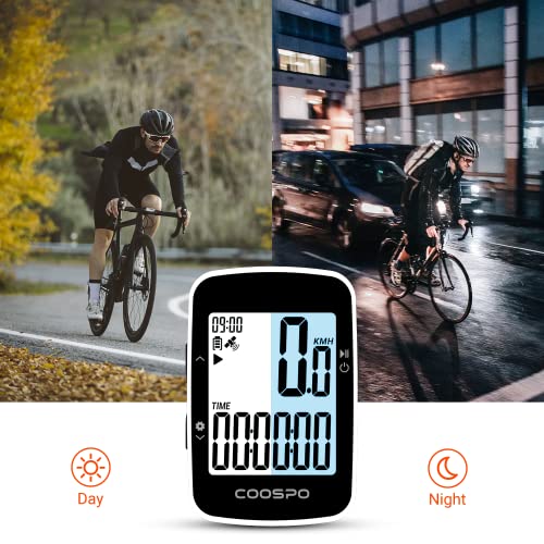 Coospo Bike Computer, Bluetooth Cycling Computer Gps Bike Speedometer And Odometer, Waterproof Ipx7 With 2.3 Inch Auto Backlight Screen, Sync With Strava Max Speed Warning #TOP2