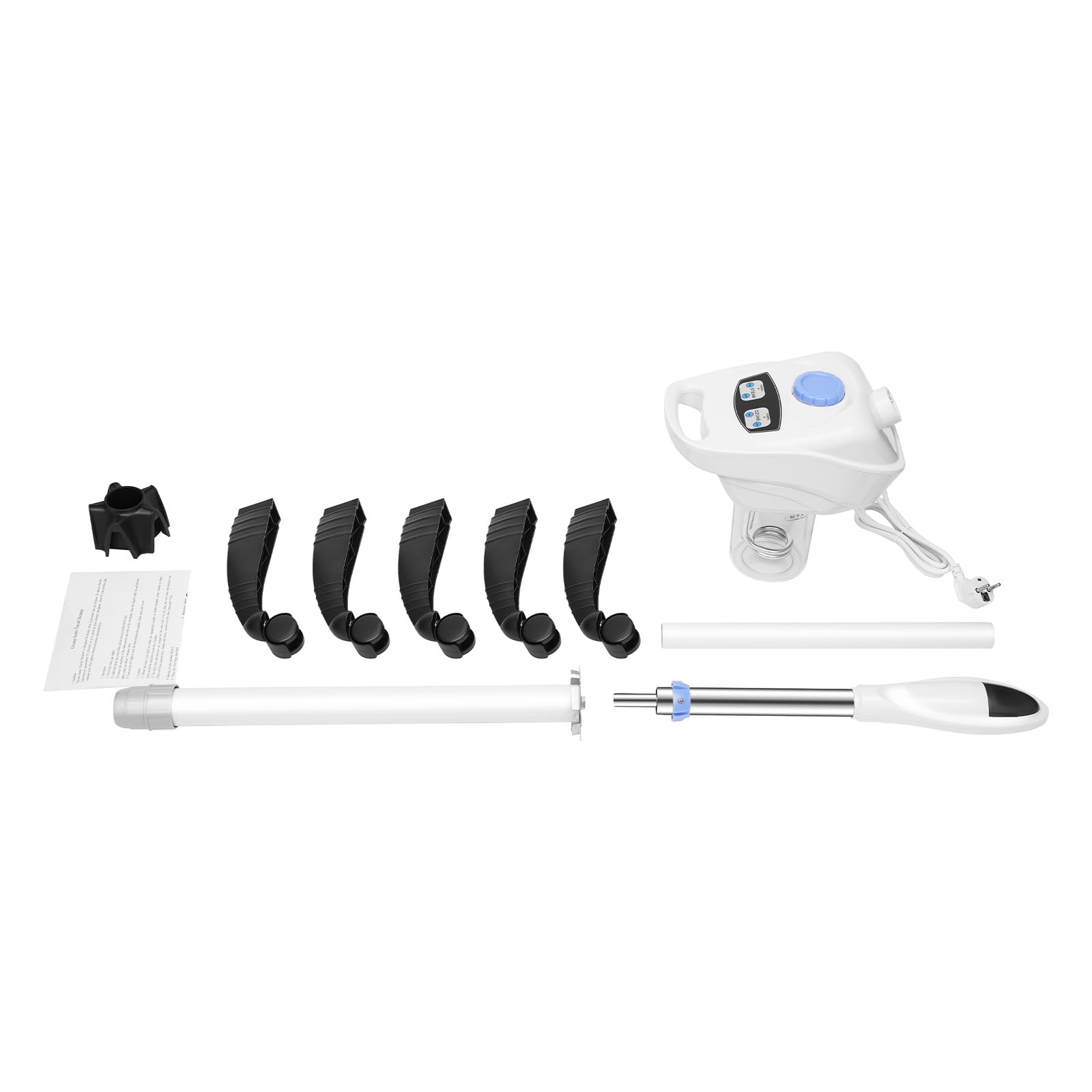 Vaporizador facial 2 en 1 de TuliperMood, vaporizador facial de ozono, 750 W, cosmético, altura ajustable, para salón de belleza, spa, casa, blanco, hidratante, antiacné, desintoxicante