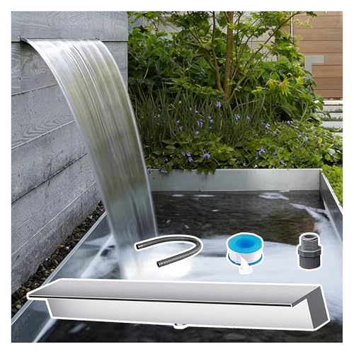 Cascade d'eau fontaine extérieure et application cascade de piscine inox 304