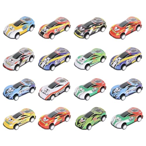 JurciCat 16 Piezas Mini Coche Juguete Micromachines Coches Coches Pequeños Coches Niños Cumpleaños para Niños