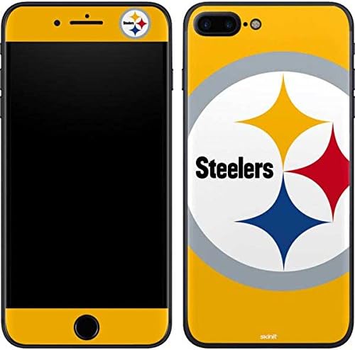 Skinit Decal Phone Skin Compatible with iPhone 8 Plus - Officially Licensed NFL Pittsburgh Steelers Large Logo Design