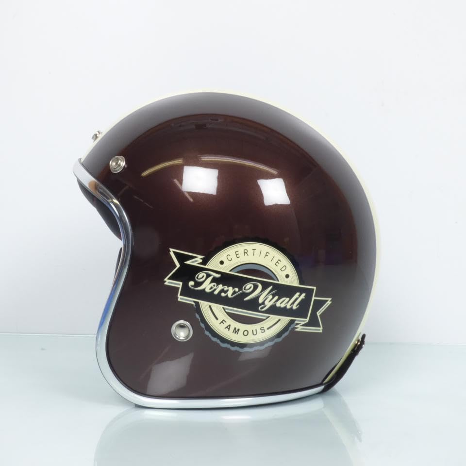 TORX Casque Moto WYATT FAMOUS PEARL BROWN : XS
