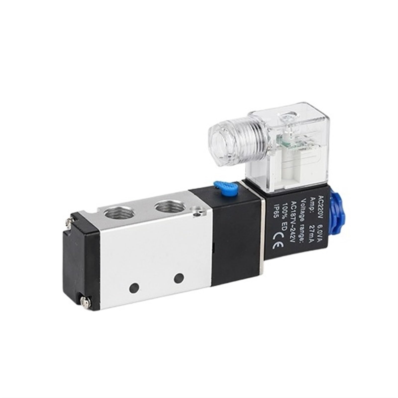 DLTBYWAQZ Pneumatic solenoid valve 4V210-08 DC24V AC220V air valve two-position five-way reversing valve 4V210-08(Onecolor)