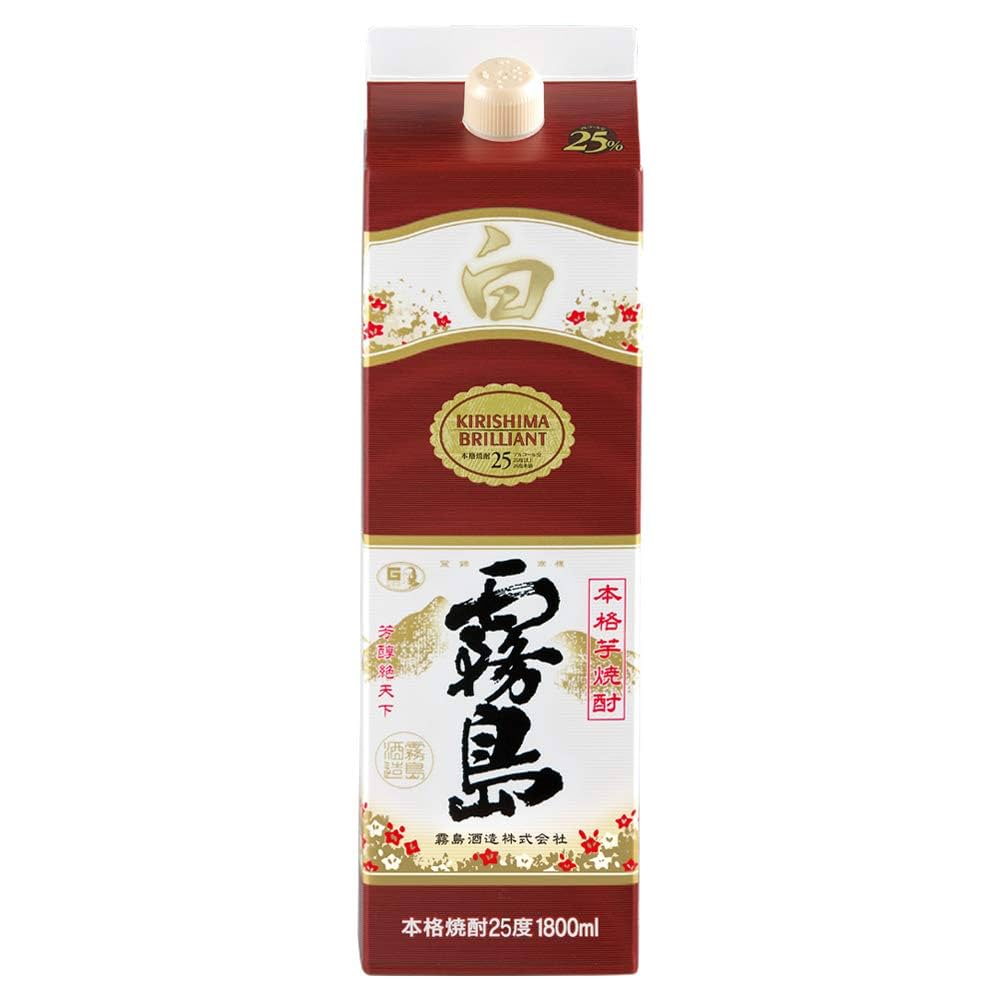 希少　白霧島　1800ml 瓶　霧島酒造 焼酎 25% 6本セット　新品　未開封 Amazon.co.jp: 霧島酒造 白霧島 25度 [ 焼酎 宮崎県 1800ml