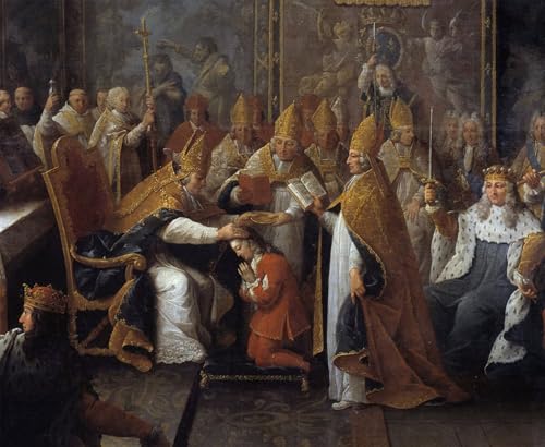 Tableaux peinture sur toile le sacre de Louis XV impression d'art déco chambre 60x90cm