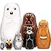Matryoshka Dolls Northern Animals Alaska Set 7 pcs Wooden Figurines - Russian Nesting Dolls