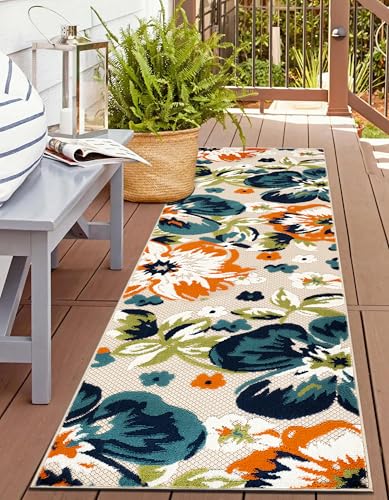 Rugshop Bergamo Machine Washable Indoor/Outdoor Runner Rug Multi 2'7" x 10'