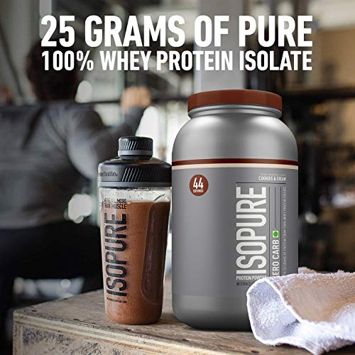 Image of Isopure Zero Carb 100% Whey Protein Isolate Powder with 25gm Protein per serve - 3 lbs, 1.36 kg Colombian Coffee