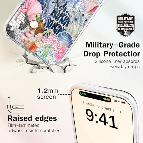 Coque iPhone 17e antichoc mince résolvant les risques de casse avec motif collage