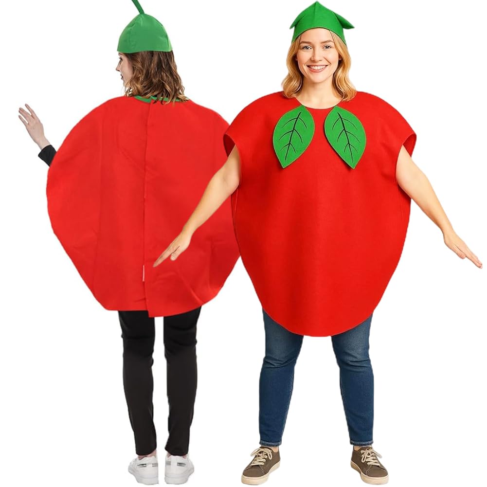 JynxtoyZeal Adult Fruit Costume Outfit, Unisex Adult Fruit Costume Bundle,Fun Fruit Cosplay Outfit With Headwear, Dresses for Themed Parties