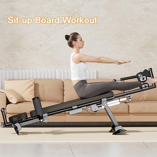 ZELLOXY Fitness Full Body Traction Bed, Massage Cervical Traction Table for Lumber Stretching, Portable Inversion Table Alternative, Back Decompression Bench Machine for Home (Electric High) - Thumbnail 5