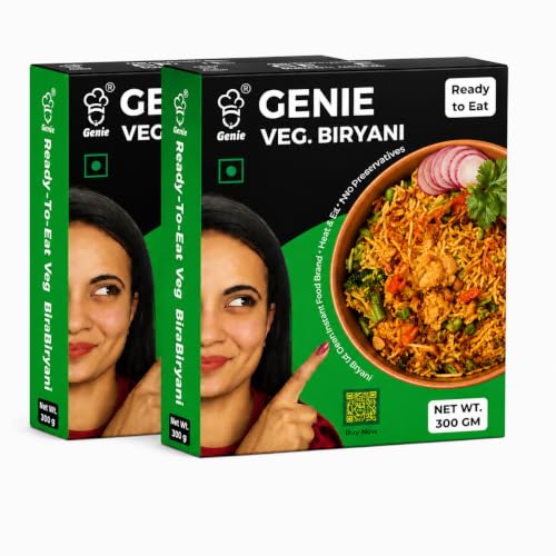 Image of GENIE FOOD READY TO EAT VEG BIRYANI READY IN 5 MIN (pack of 2)
