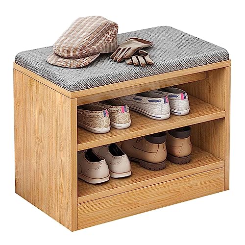 Scarpiera compatta con seduta – Elegante scarpiera salvaspazio da ingresso 42 cm/60 cm, piccola unità per riporre in modo efficiente la casa
