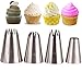 MUUZONING 4 Pezzi Ugello in Acciaio Inossidabile Decorazione Pasticceria, Decorazione Torte Set, Bocchette Decorative Accessori per Torte/Cupcakes, è Lo Strumento Perfetto per Maneggiare la Crema #1