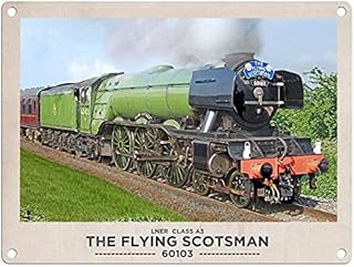 The Flying Scotsman LNER A3 steam Locomotive Metal Wall Art Sign Plaque 30x40cm - Compare price