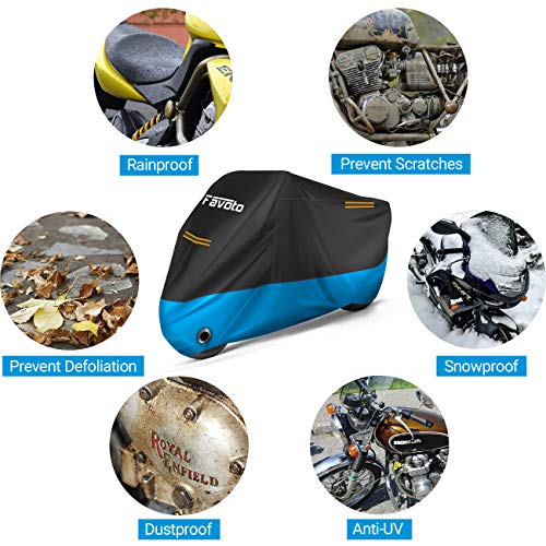 image for Favoto Motorcycle Cover 96.5 inches Length All Season Universal Weathe