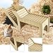 Leefasy Wooden Hamster House,Wood Small Animal Hideout Hut Play Toy,Cage Accessories,Washable Hamster Hideaway Hideout for Gerbils, Style A