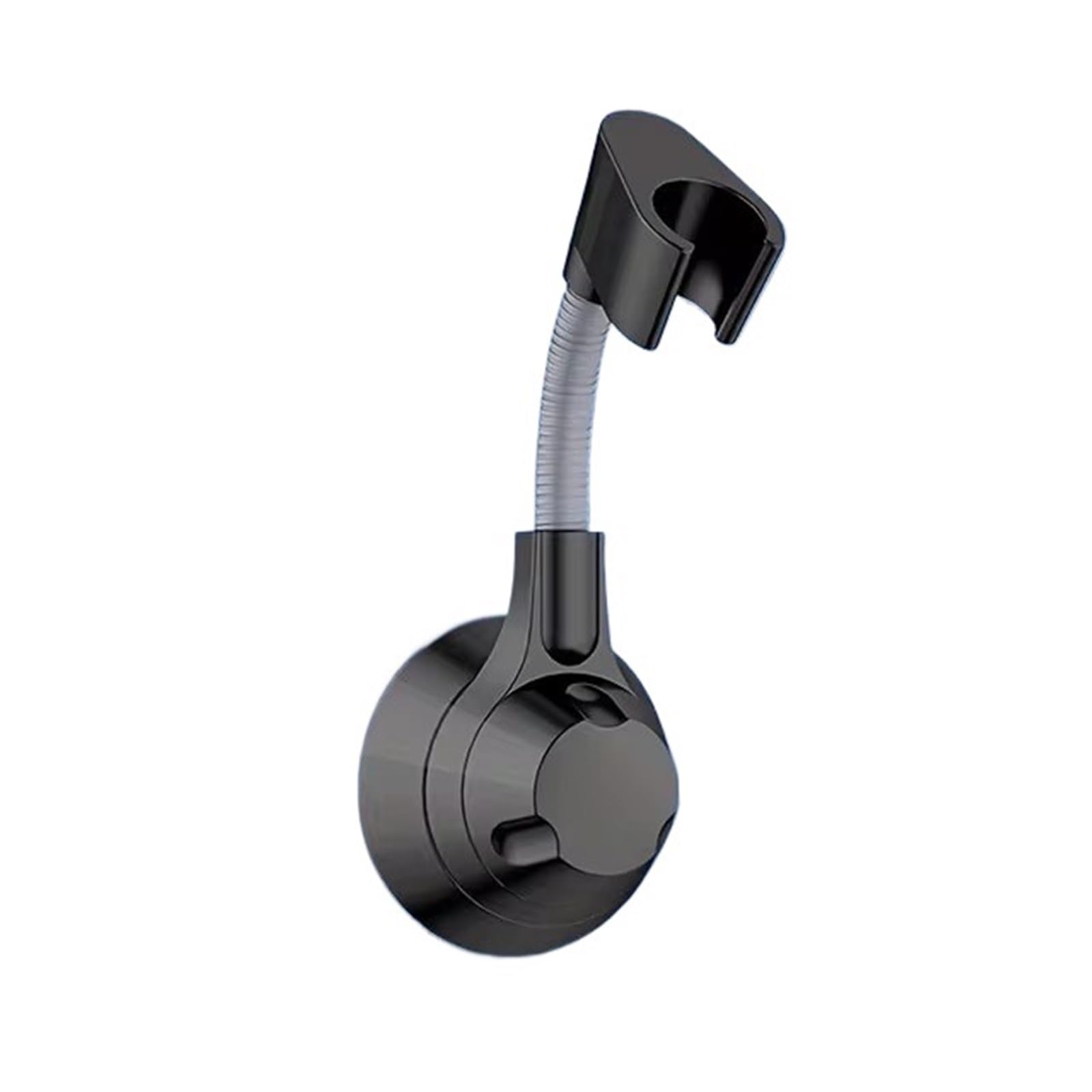 Shower Head Holder Shower Holder Suction Cup 360° Adjustable Showerhead Holders Rail Head Bathroom Wall Mount Bracket(Black)