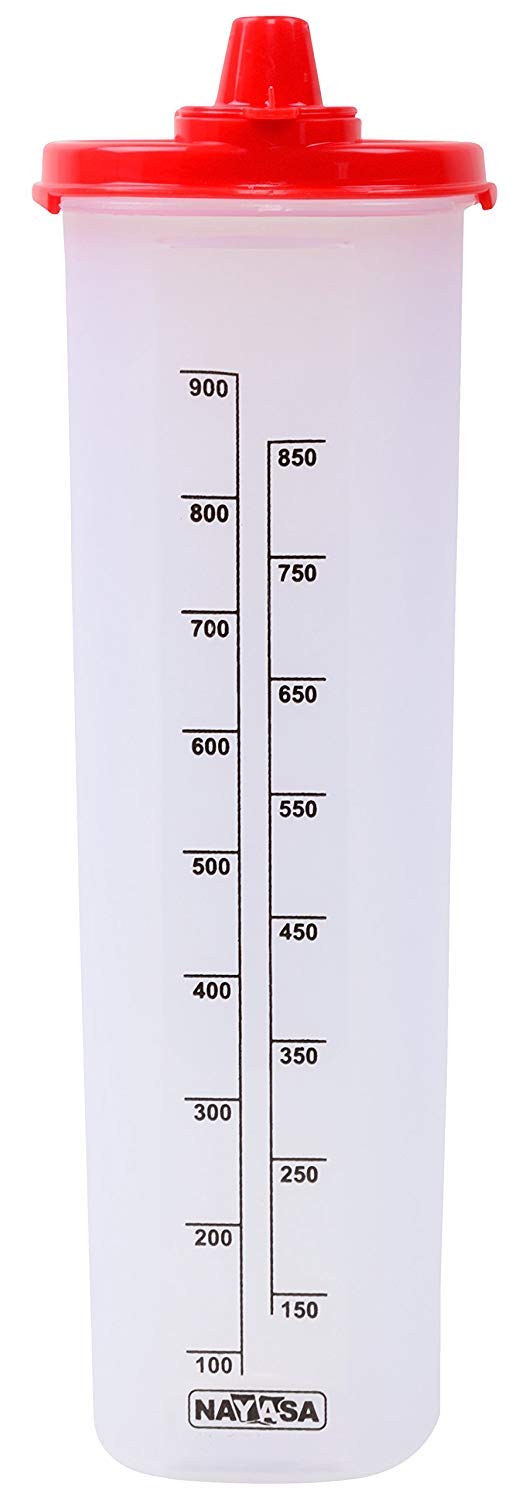Nayasa Plastic Oil Dispenser 1000 ml Set of 2 Red - Image 4 thumbnail