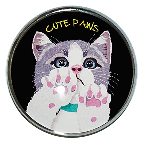 猫 ピンバッジ 可愛いお手々BK ピンバッチ 猫 ブローチ 猫ピン