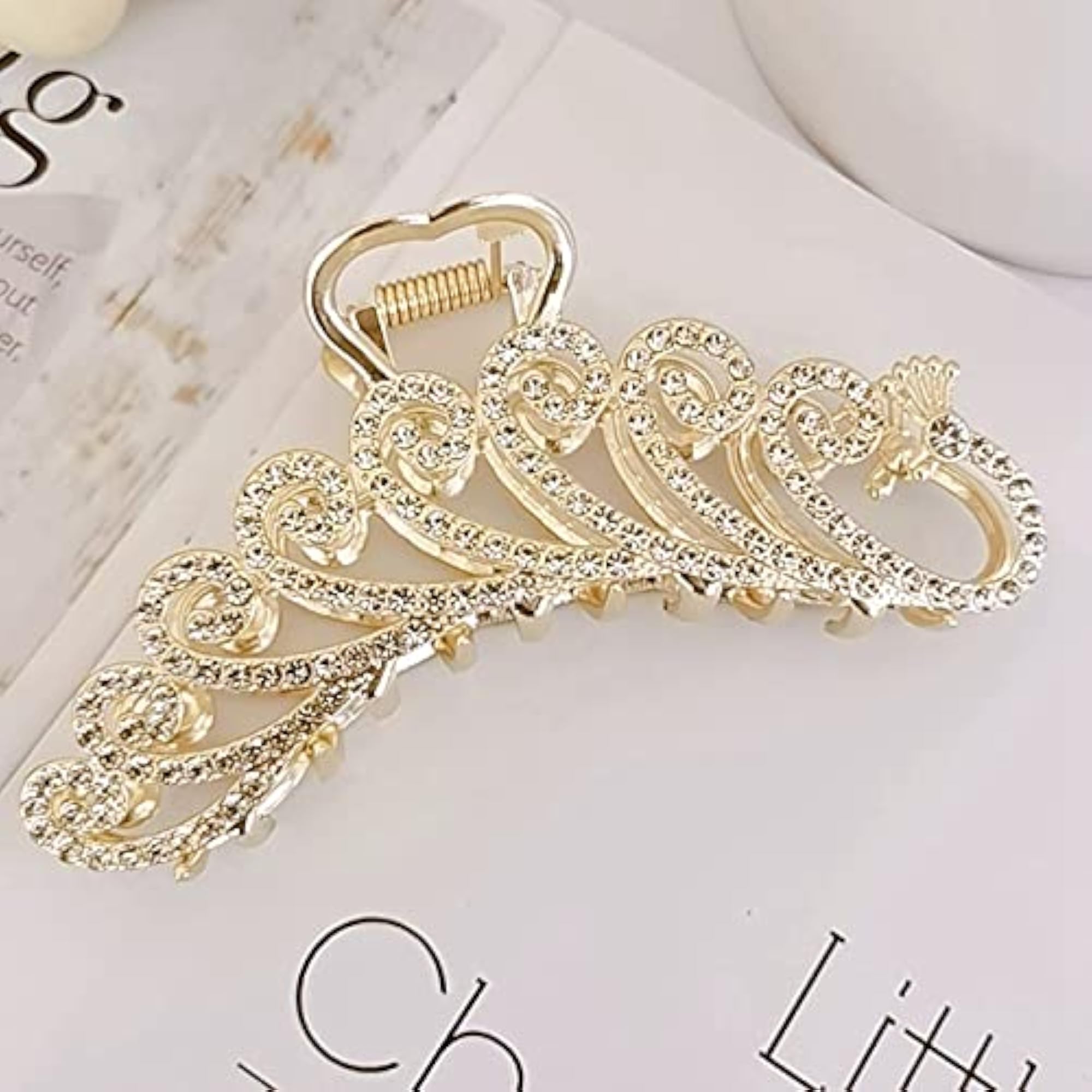 Lightweight Strong Tight Shiny Hair Claw Clips 2PCS