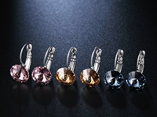 HERLINA Orecchini Levier 10mm Cristallo con