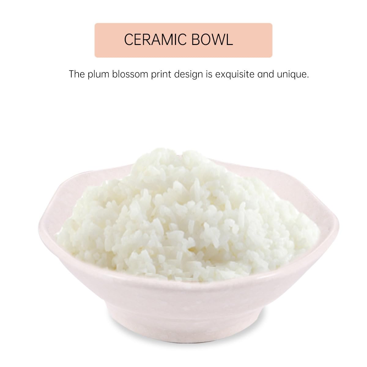 Milisten Service de Table et Bol Japonerie 6 Pièces Personne en Céramique Ensemble Vaisselle Ménagère Sûr Assiette et Baguettes