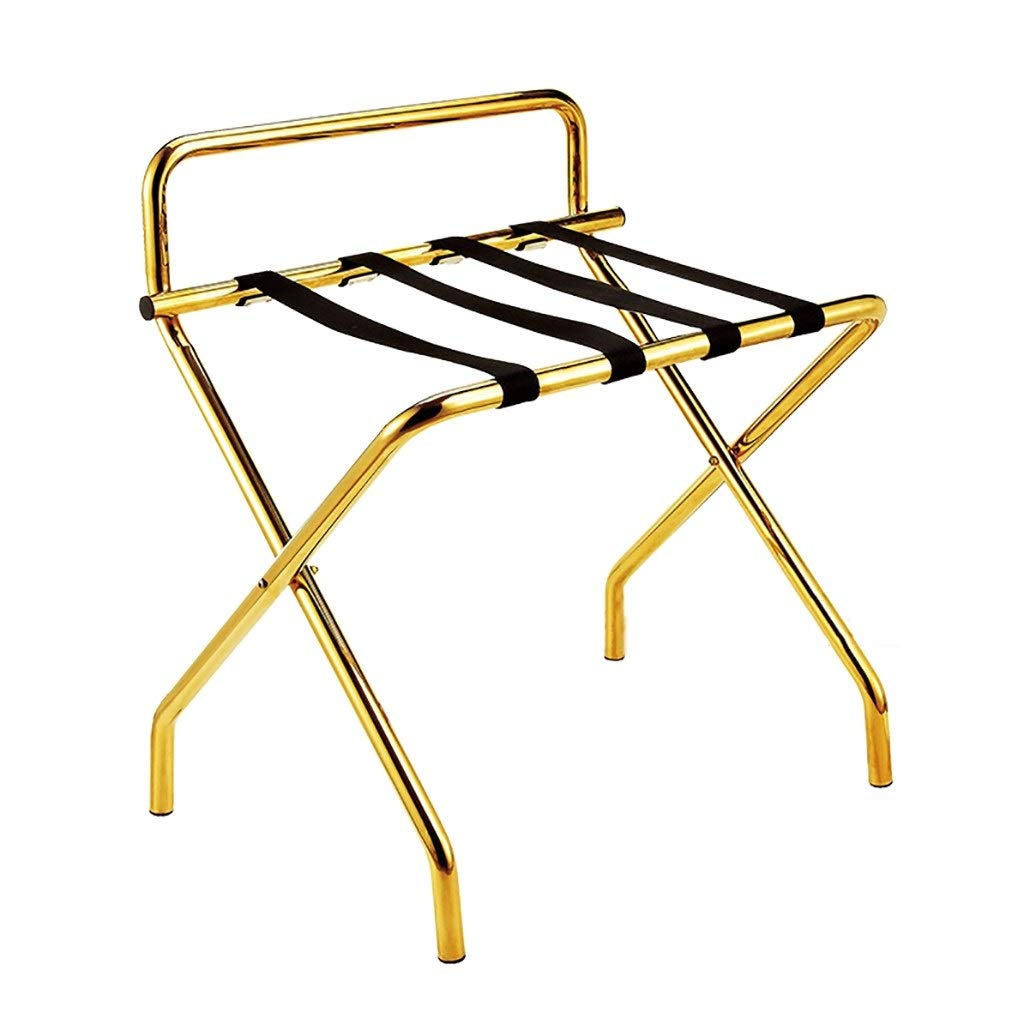 Porte-bagages pliable en acier inoxydable étagère de palier et tabouret de voyage 60 cm