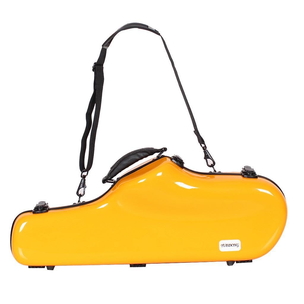 WUUISDNX Custodia resistente per sassofono con tracolla per musicisti che proteggono i sassofoni contralto durante i viaggi. Borsa portatile per sassofono , giallo , 62x24x14cm