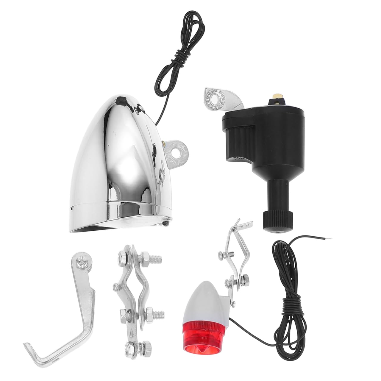 Alasum Bike Lights Set – Battery-Free Front Headlight & Rear Taillight, 3.74x2.56x2.56 in, Waterproof & Bright Night Visibility for Cycling Safety, for Road, Mountain & Commuting, for Adults