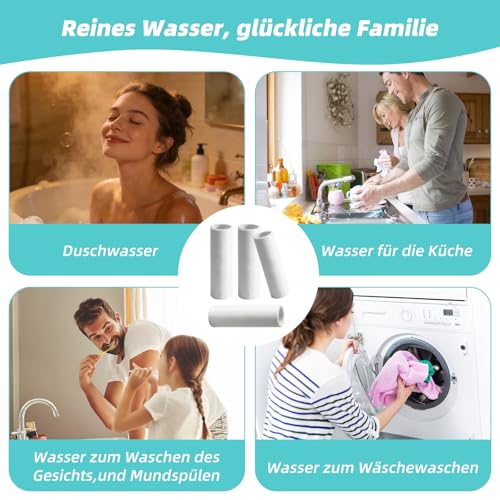 4 Stück Ersatzfilter 50 µm, kompatibel mit Grünbeck Wasserfilter FS 1, 19cmx6cm Ersatzfilterkerzen für Grünbeck Geno Feinfilter FS 1, Hauswasserfilter Ersatz Kerzenfilter, Zuschneidbare PP-Fasern