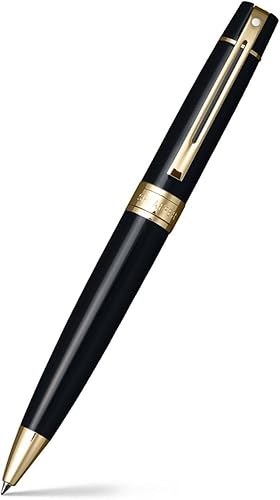 Sheaffer Bolígrafo 300 negro con ribete dorado (9325-2)