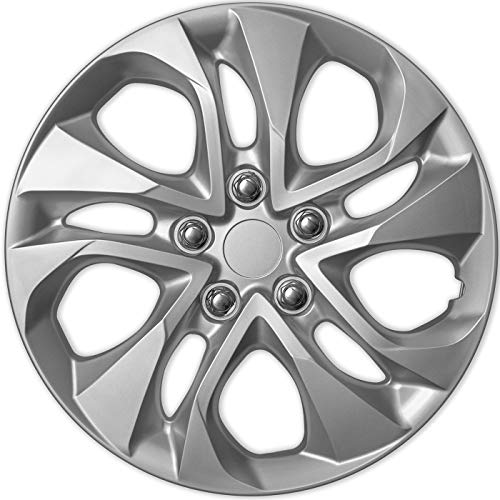 Hub-Caps For 14-15 Honda Civic (Pack Of 4) Wheel Covers 16 Inch Snap On Silver #TOP1