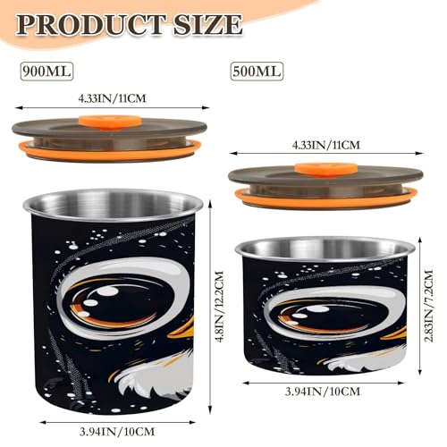 Contenedor hermético al vacío para café Qilmy 30oz acero inox miniatura 3