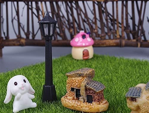 10 Pcs Mini Street Light Model Railway Train Lamp Miniature Plastic Village Pathway Lantern Post for Micro Landscape Fairy Garden Accessories - Image 2
