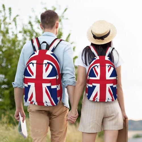 Sac à dos universitaire imprimé drapeau anglais avec rangement PC - 6