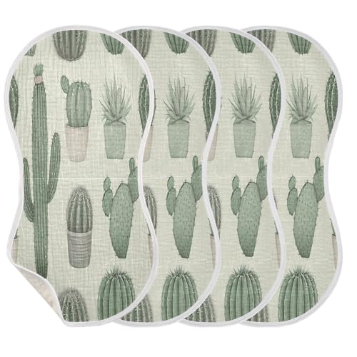 Cacti Burp Cloths Cotton Baby Washcloths,Large 22x11in Burping Cloth Absorbent and Soft for Newborn Baby Boys and Girls,1 Pack3