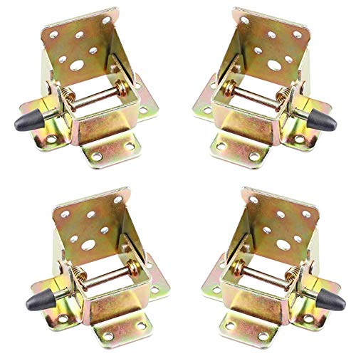 4 Pcs Pied Table Rabattable, Cadre de Support Pliable, Charnières Autobloquantes, Matériel de Charnière Pliable pour établi, Pieds Pliants, Pliable Verrouillage Extension
