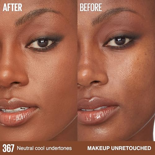 Image of Maybelline Super Stay Lumi-Matte Foundation, Lightweight and Buildable Full Coverage Foundation Makeup For Up To 30HR Wear, 367, 1 Count