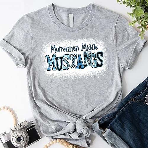 Personalized School Name Mustangs Mascot Shirt, Mustangs Mascot Shirt for Cheerleader, Mustangs Pride T Shirt, Mustangs Spirit Shirts, Mustangs Mascot Shirt, Football Mascot Mustangs T Shirt White4