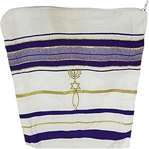 New Covenant Messianic Tallit Prayer Shawl 72" 22" by Bethlehem Gifts TM (Purple) Cover