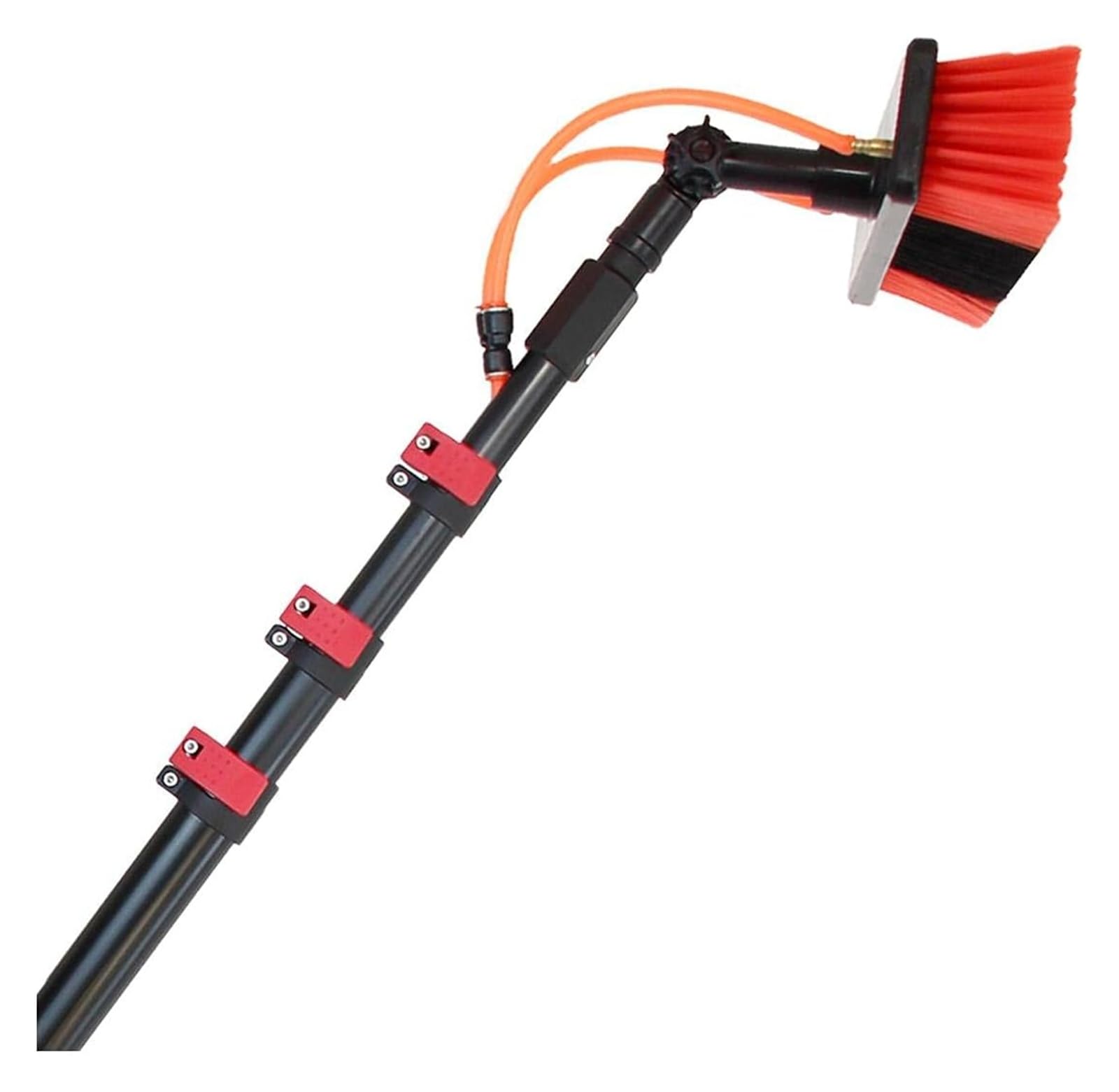 ASerZenith Water Fed Pole Kit With Telescopic Brush For Window & Solar Panel Cleaning - 9M Water Fed System For Efficient Washing & Streak-Free Shine,Size-9M/29.5Ft