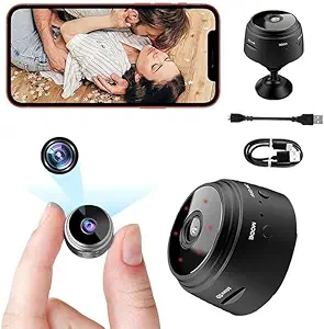 Haya Wireless WiFi, HD 1080p Mini Portable Security Camera, Cameras with Indoor Video Recorder, Small Low Light Vision | Portable & Magnetic | Home, Office, and Baby Monitor