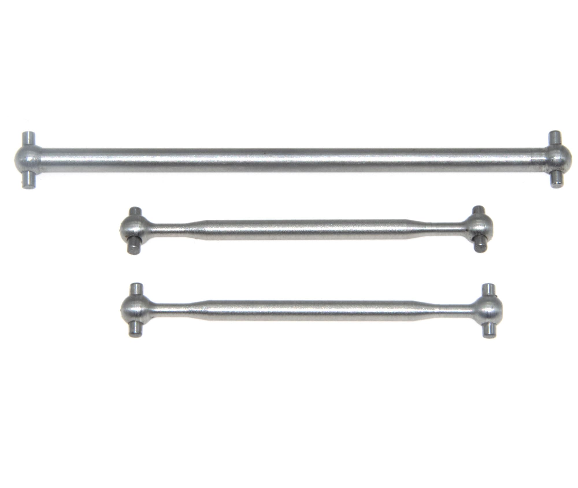 Rear Axle Drive Shaft & Center Dogbone Compatible with 1/18 Axial Yeti Jr RTR Axi31627 Upgrade Driveshaft Rc Car Steel Part(Silver)