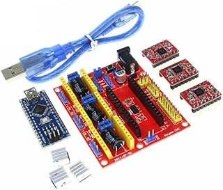 Reland Sun Engraving Expansion Board Kit Controller CNC Shield V4 A4988 Driver with USB (CNC Shield v4 kit)