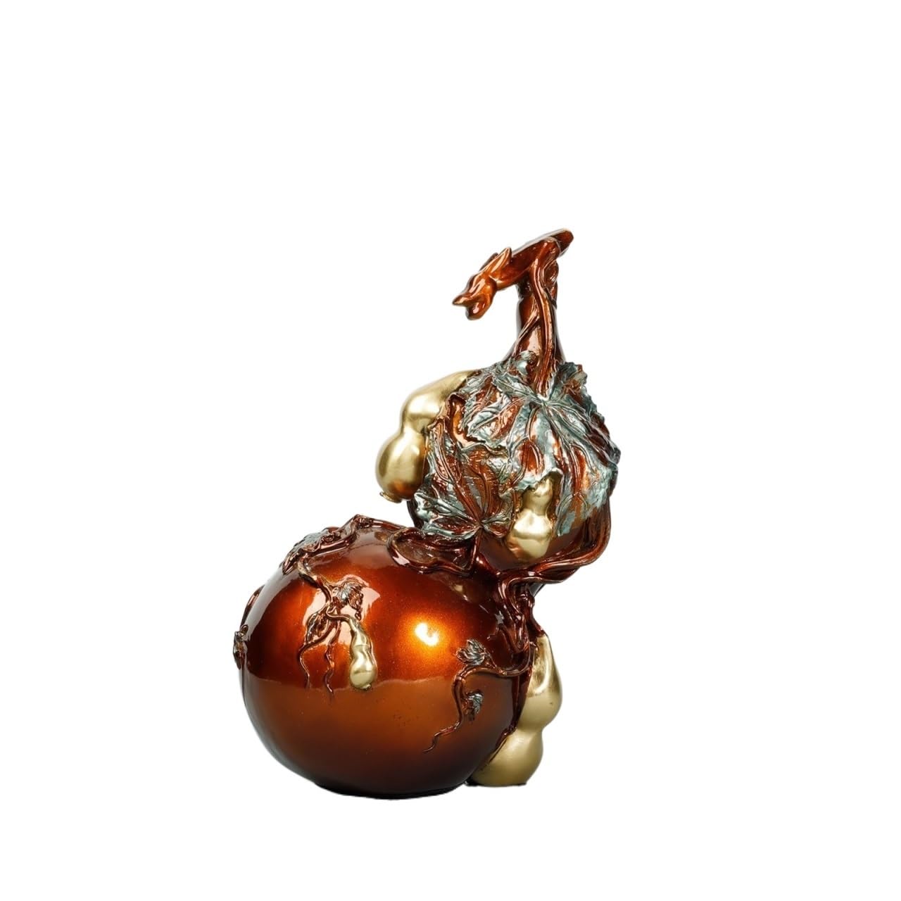 GLETSF Brass Decor Desktop Statue Fortunate Gourd Home Living Room Entrance Copper Gourd Copper Sculpture Brass Ornament Decoration Statues For Home Decor,A